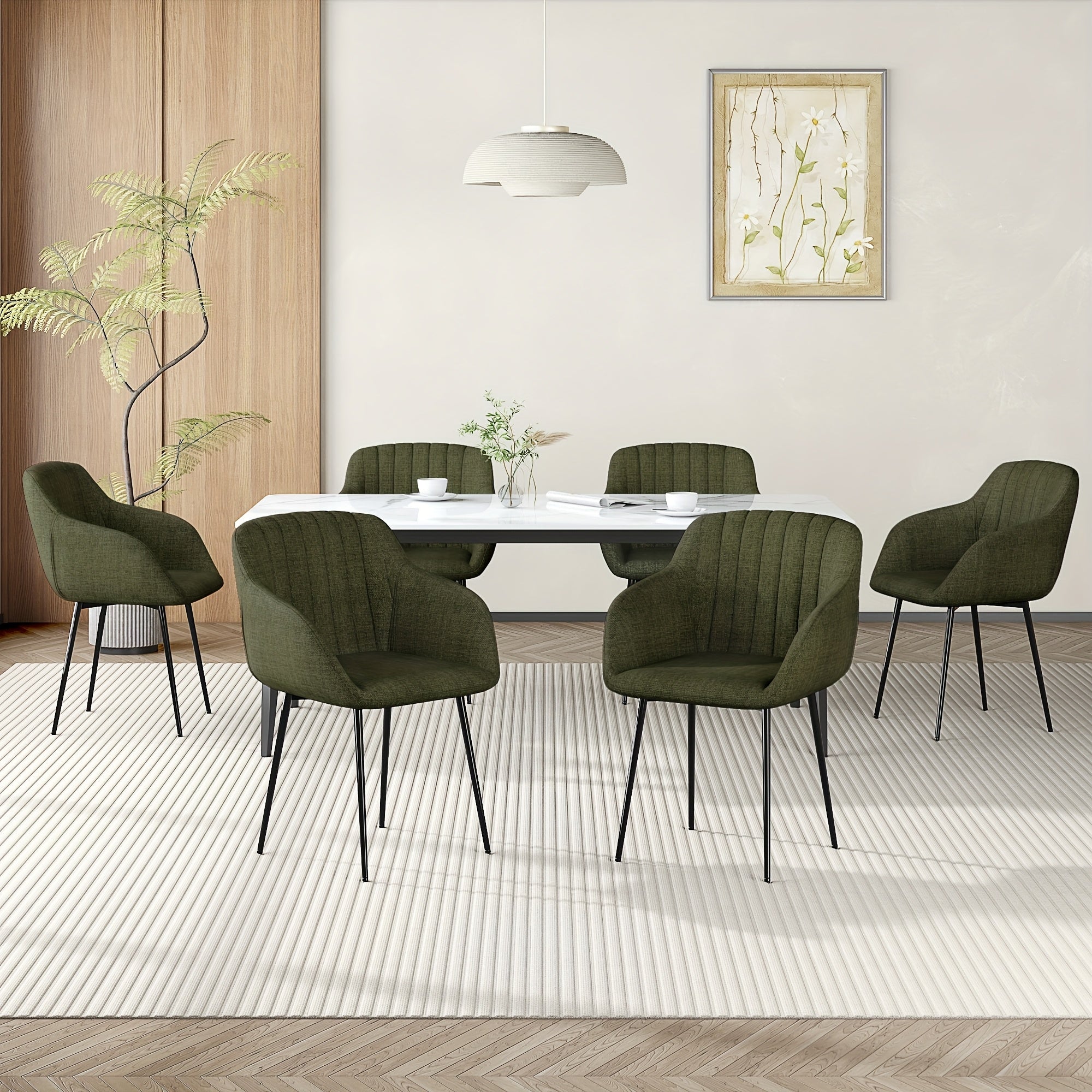 Chaises de salle à manger élégantes avec accoudoirs et support lombaire pour le séjour, la cuisine ou la chambre - Confort optimal disponible en lots de 2, 4 ou 6, Meubles de Diner Vintage