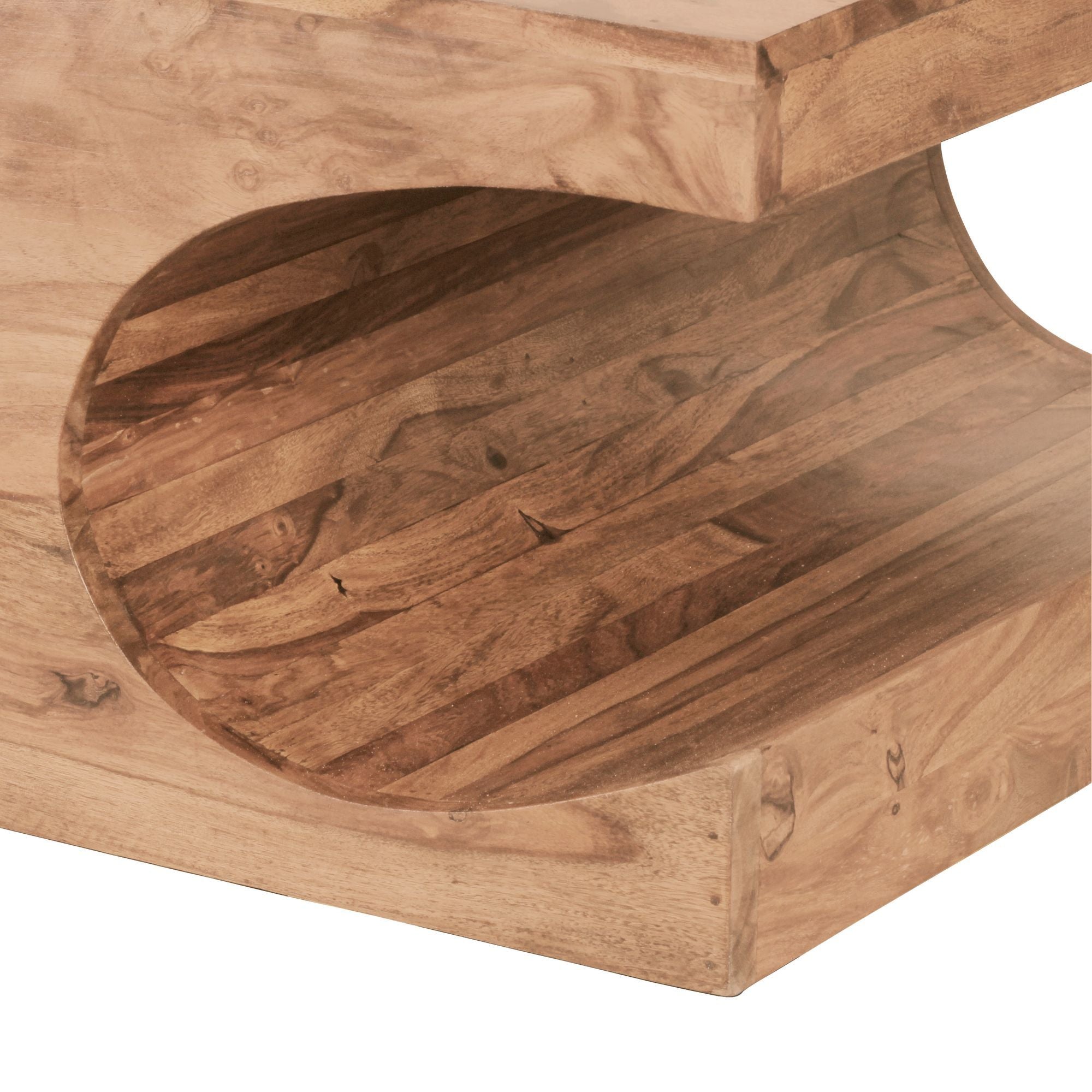 Table Basse en Bois Massif, 120 cm de Large, Table de Salon, Design Marron, Style Rustique, Table d'Appoint, Options de Couleur Disponibles