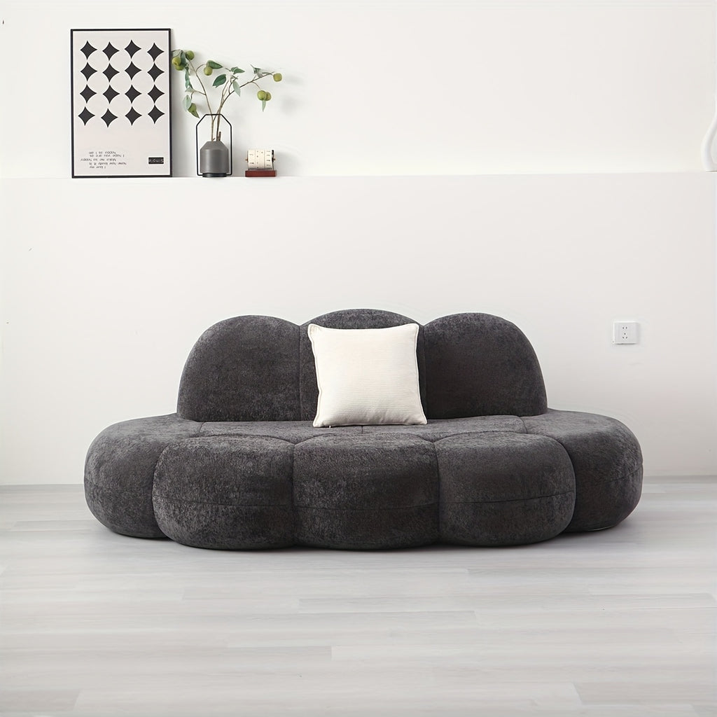 Canapé moderne en forme de nuage - Aucune assemblage requise, tissu doux en chenille et coussin en mousse, soutien ergonomique, base antidérapante, 79" de long x 39, 3" de large x 29, 5" de haut, adapté pour le salon, la chambre à coucher, les petits app