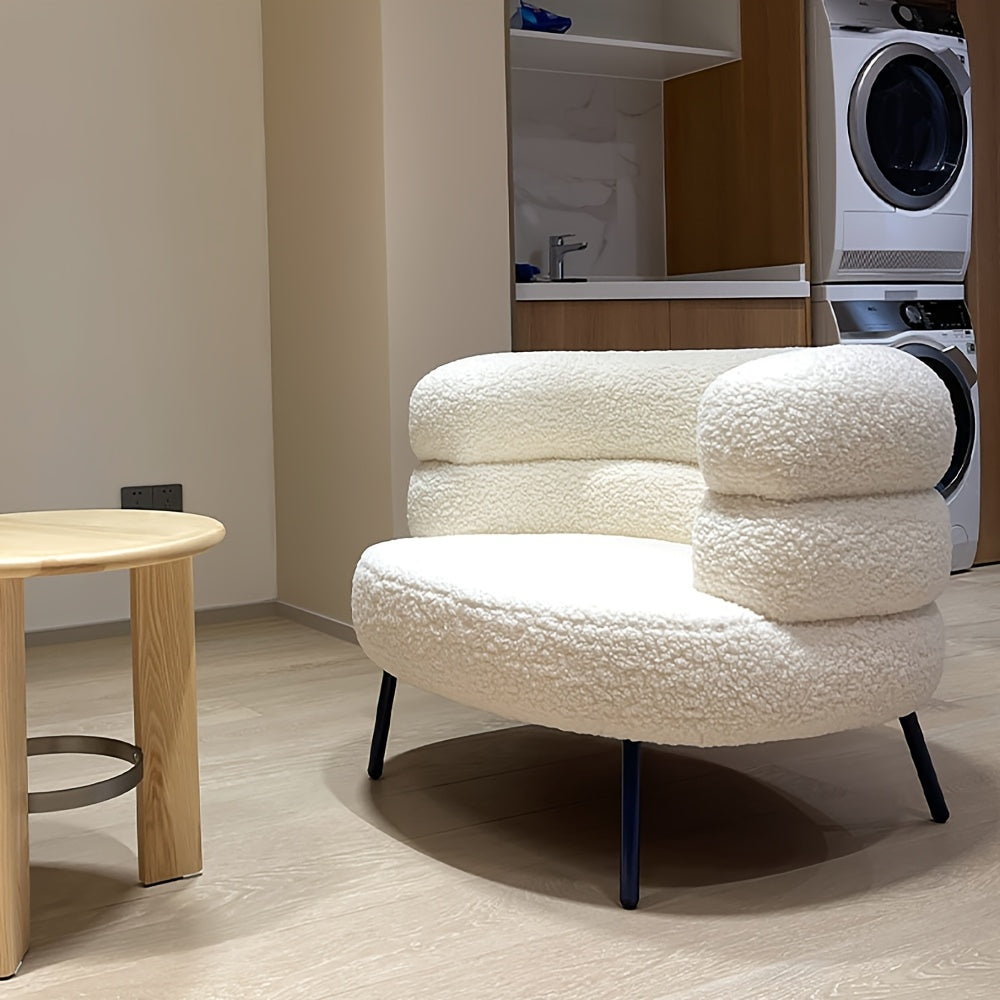 2 Couleurs Disponibles : Chaise Paresseuse, Chaise de Cosmétique de Chevet En Peluche, Siège de Loisirs Unique de Balcon de Salon Minimaliste Moderne