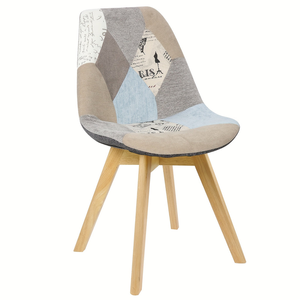 2/4pcs Chaise de salle à manger Chaise de visite de bureau Chaise de réception Chaise de designer Chaise de cuisine Chaise en lin de bois