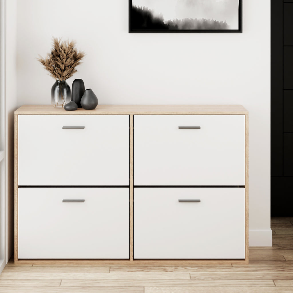 Meuble de Rangement à Chaussure 24 Paires - Double Compartiment - Armoire Etagere Grande Capacité pour Entrée, Couloir