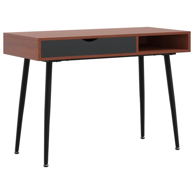 Bureau dFTordinateur avec tiroir marron 110x50x75 cm Bureau multifonctionnel moderne - Structure robuste et pratique - Design minimaliste - Style polyvalent pour tout espace intérieur