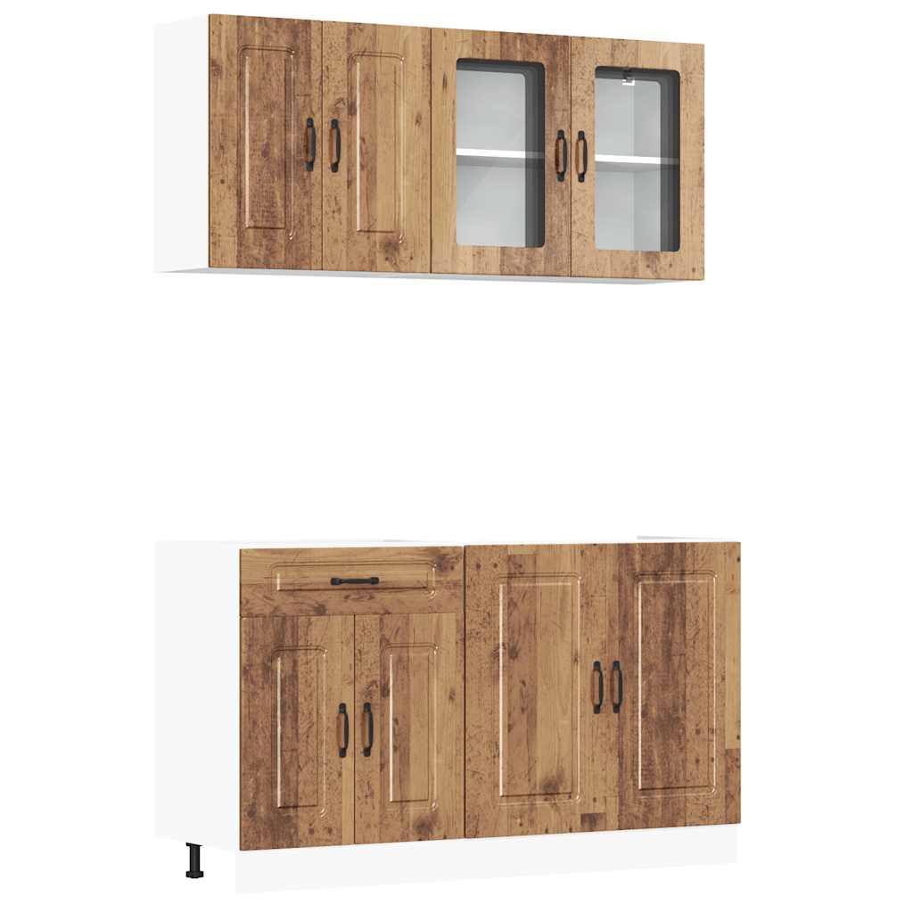 DAVAMARKETSHOP Ensemble d'armoires de cuisine 4 pcs Kalmar bois d'ingénierie
