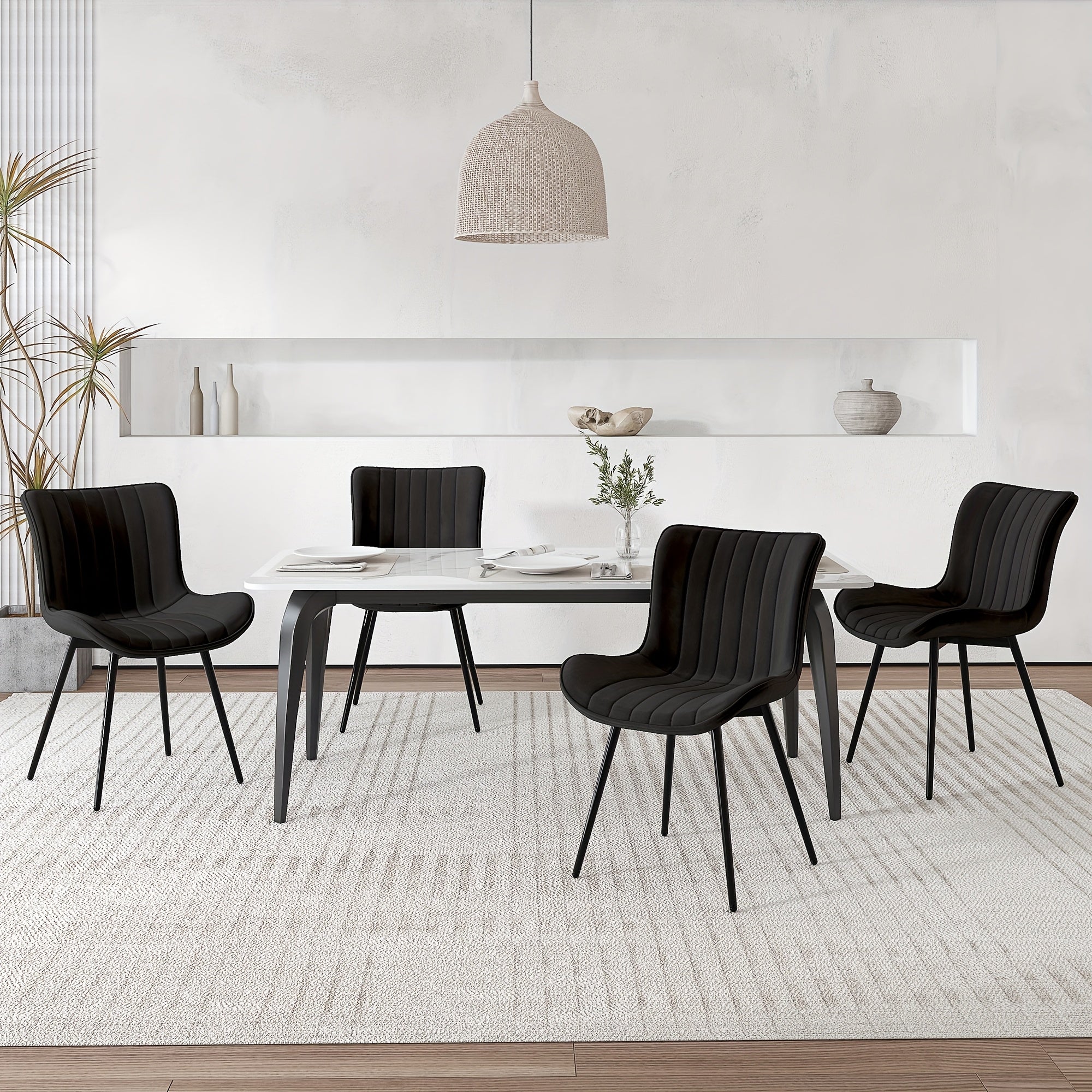 Chaises de salle à manger élégantes, sophistiquées et ergonomiques avec dossier pour le séjour, la cuisine ou la chambre - Lot de 2 / Lot de 4 / Lot de 6, Meubles de Diner Vintage