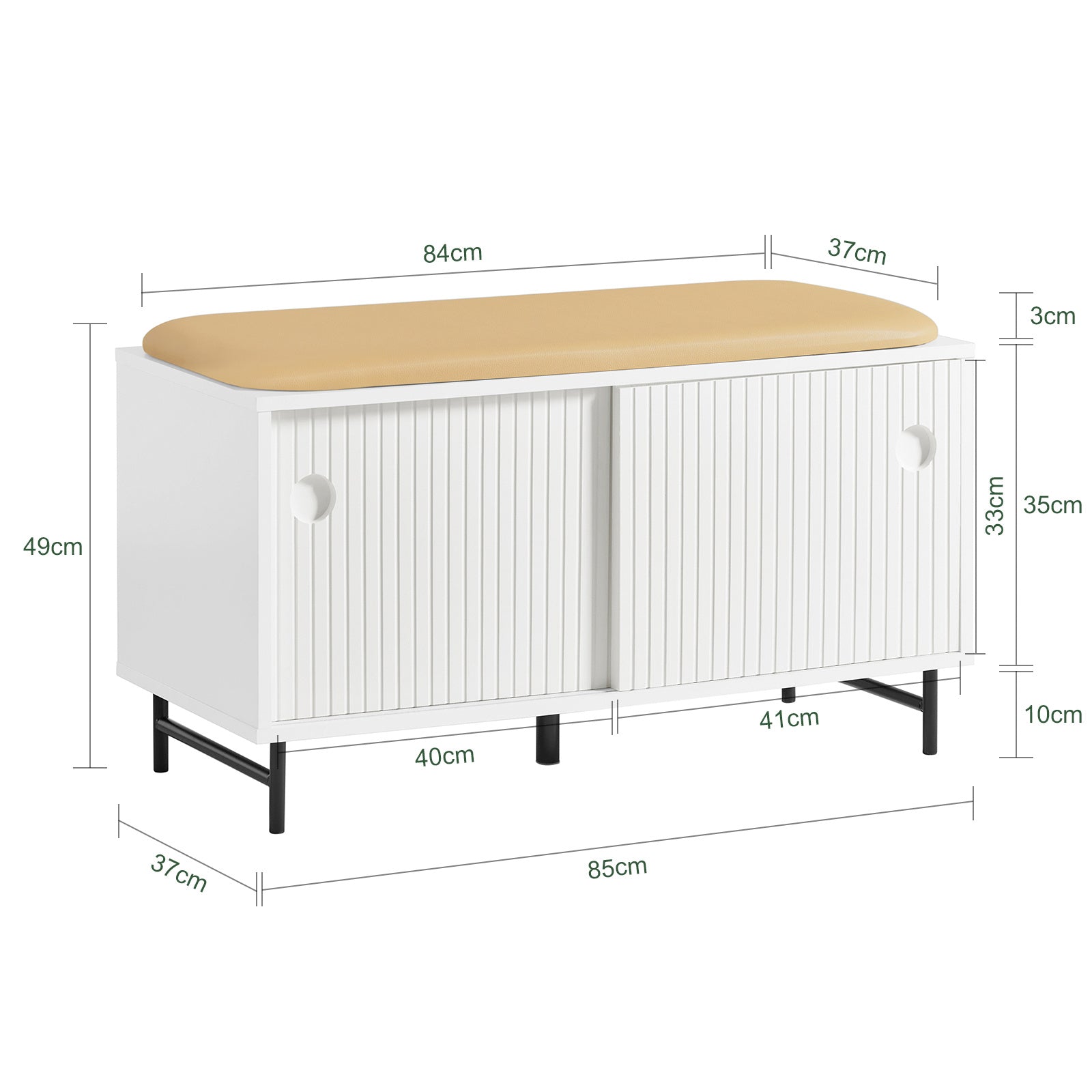 SoBuy Scarpiera avec siège blanc en mdf FSR116-W meubles de salle de bain accessoires de salle de bain meubles de salle de bain meubles auxiliaires de salle de bain, étagère à chaussures, banc de rangement de chaussures, organisateur de chaussures, solut