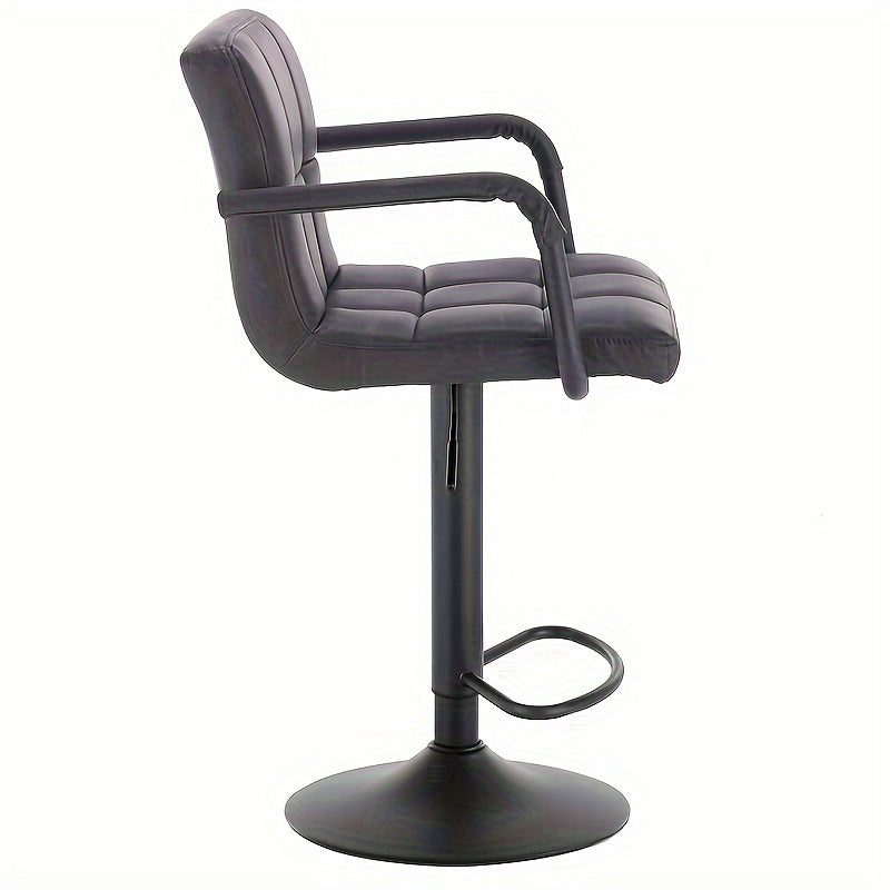2 Tabourets de Bar Modernes à Hauteur Réglable avec Dossier - Sièges en Velours Rotatifs 360°, Cadre Acier Robuste, Montage Facile pour Cuisine, Bar, Restaurant & Décoration Maison, Design Épuré, Construction Durable, Matériaux Haut de Gamme, Amélioratio