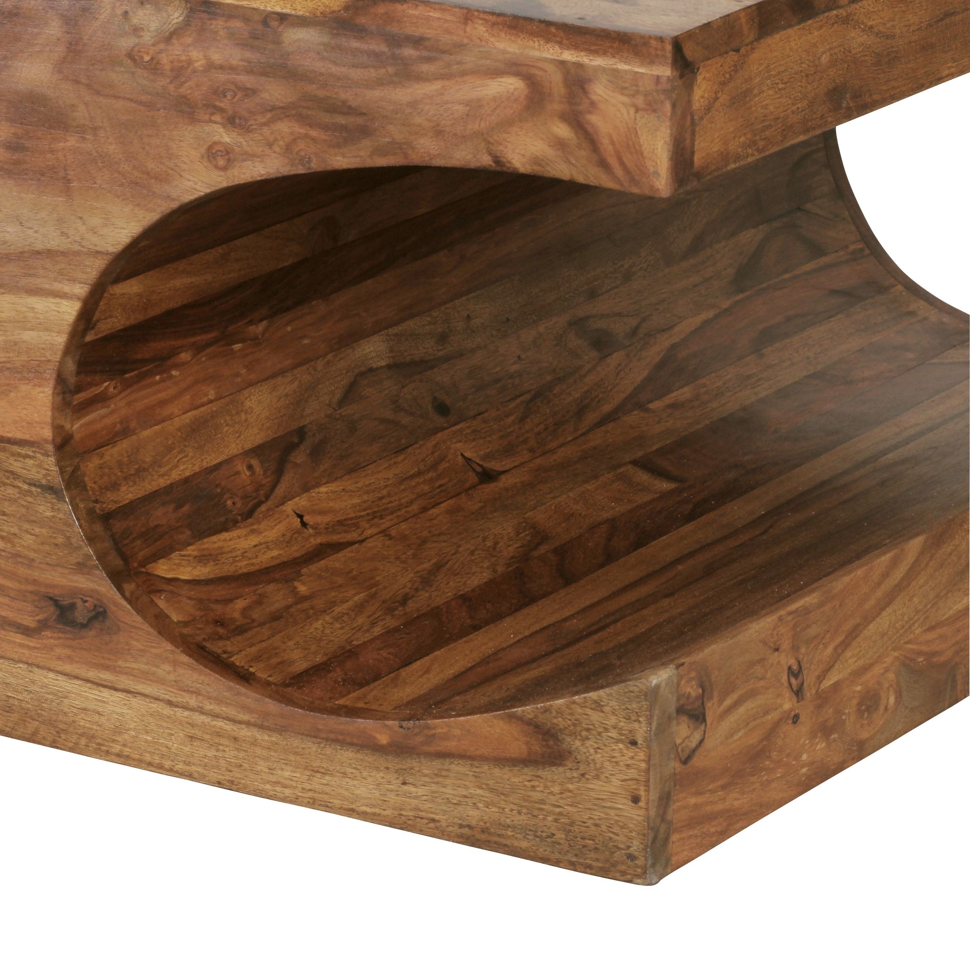 Table Basse en Bois Massif, 120 cm de Large, Table de Salon, Design Marron, Style Rustique, Table d'Appoint, Options de Couleur Disponibles