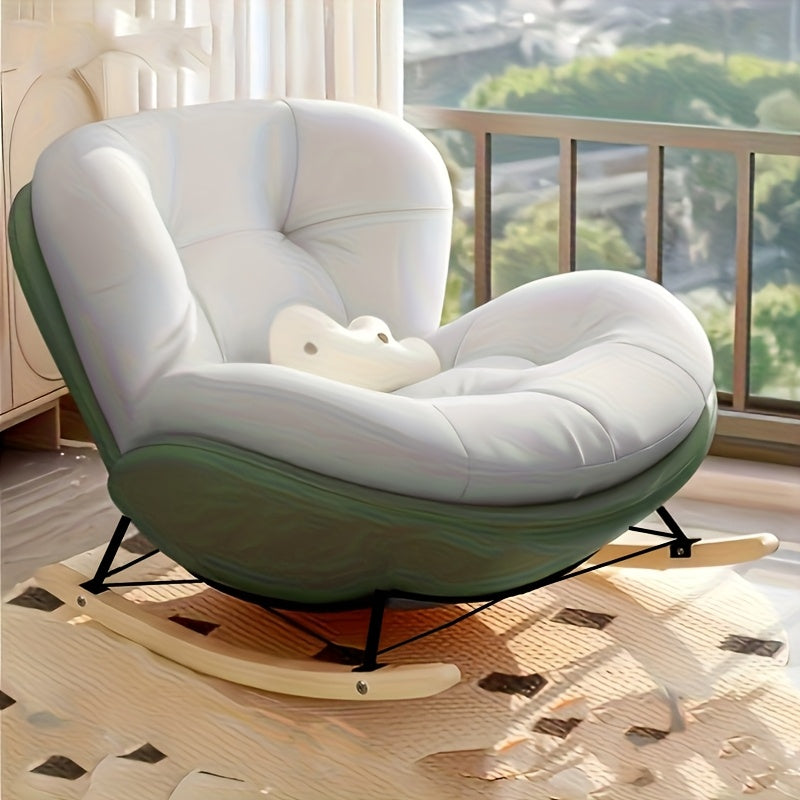 Quatre options de couleur - un fauteuil à bascule pour escargot pour le balcon, adapté aux loisirs dans le salon, un fauteuil à bascule de luxe léger pour la maison, parfait pour la sieste, peut être utilisé pour s'asseoir ou s'étendre