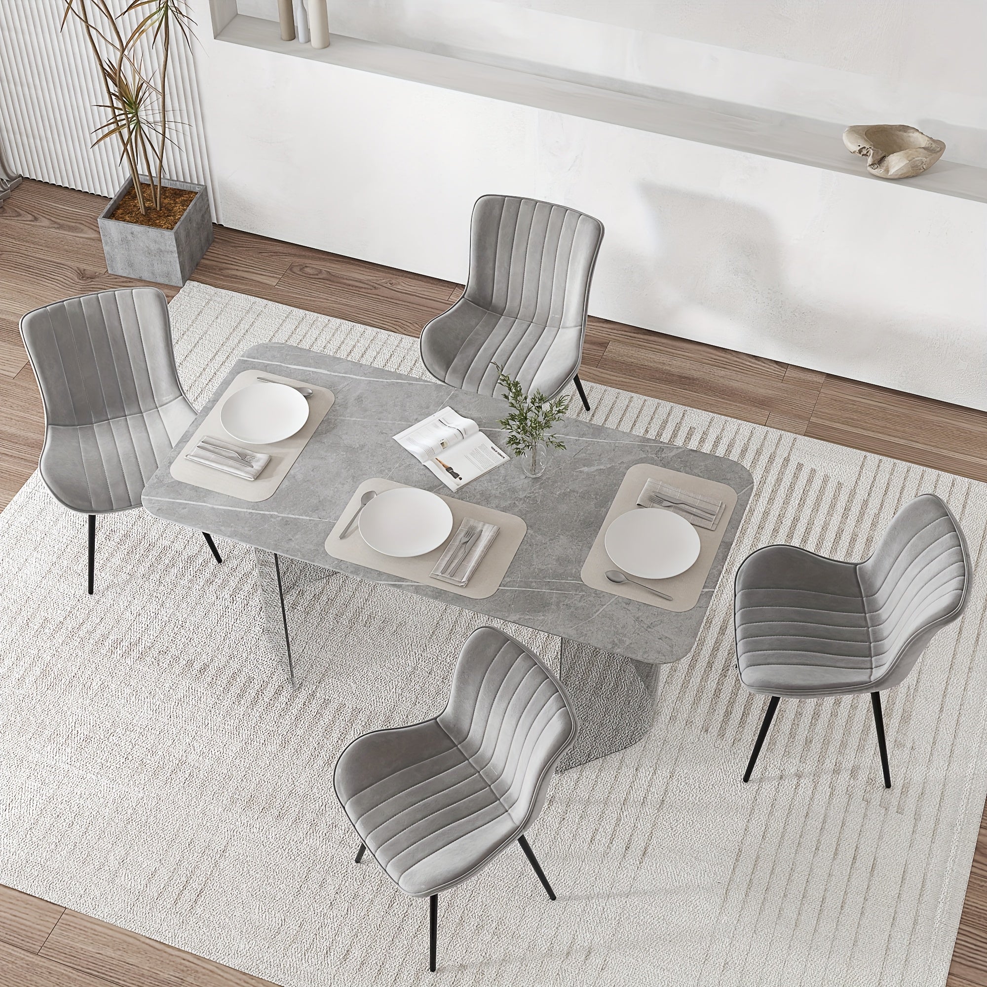 Chaises de salle à manger élégantes, sophistiquées et ergonomiques avec dossier pour le séjour, la cuisine ou la chambre - Lot de 2 / Lot de 4 / Lot de 6, Meubles de Diner Vintage