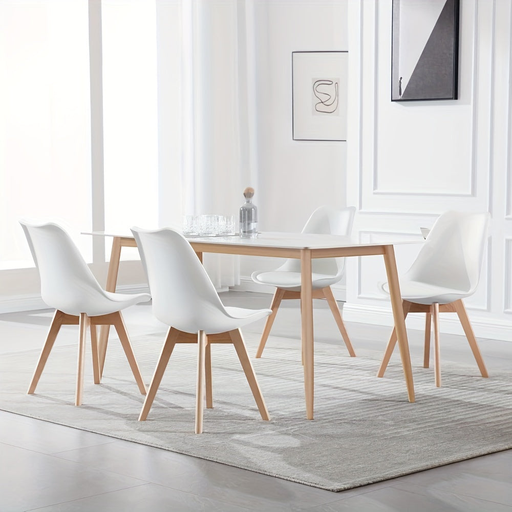 Ensemble de 2 chaises de salle à manger, chaise de cuisine, chaise design, chaise de salle à manger, simili cuir, bois