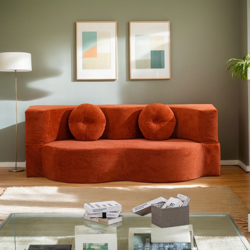 Canapé-lit compressible avec mécanisme de inclinaison - Canapé-lit pliable peu encombrant, tissu lavable, aucun assemblage requis, pour petits appartements, salon, chambre d'amis - Design minimaliste moderne, mobilier d'appartement, mobilier contemporain