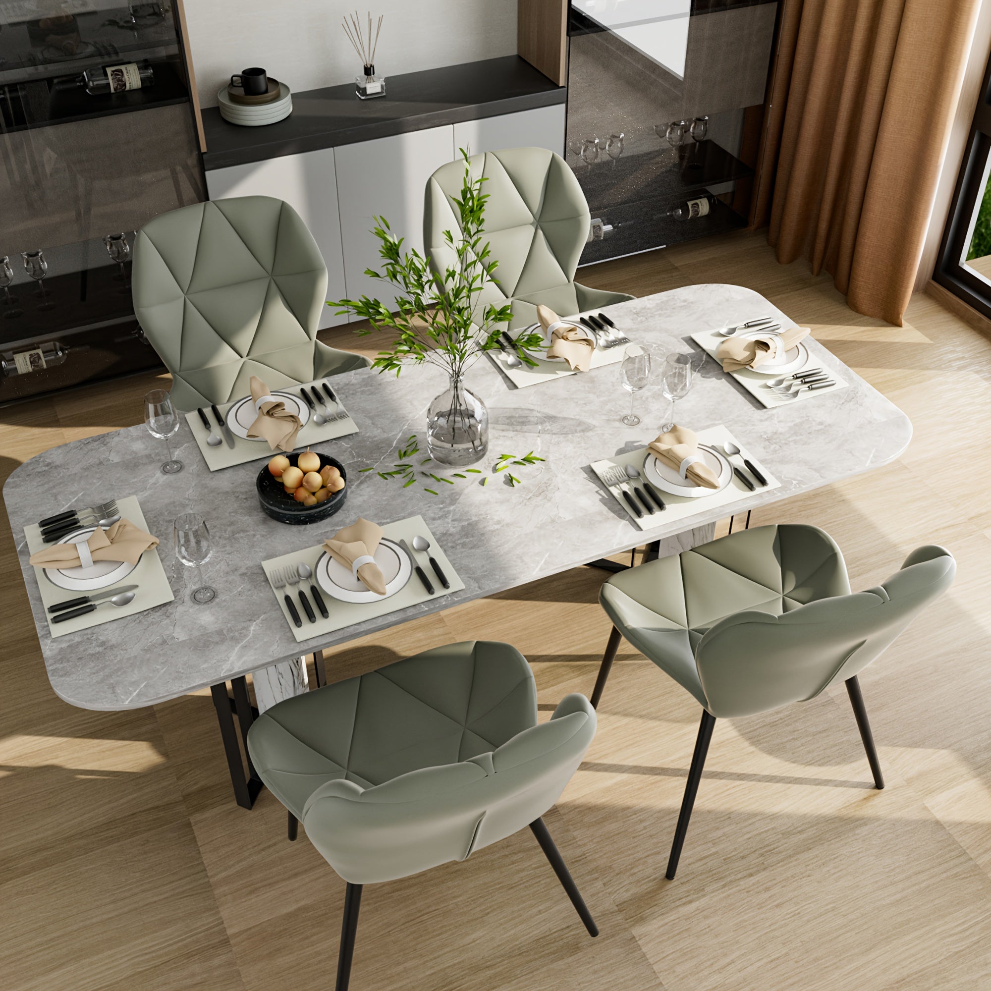 Ensemble de 2 chaises de salle à manger rondes modernes du milieu du siècle - Bouclé rembouré avec dossier courbé et pieds en métal, assemblage facile, chaises contemporaines pour cuisine et salon, cadre en métal durable et tissu bouclé doux, polyvalent