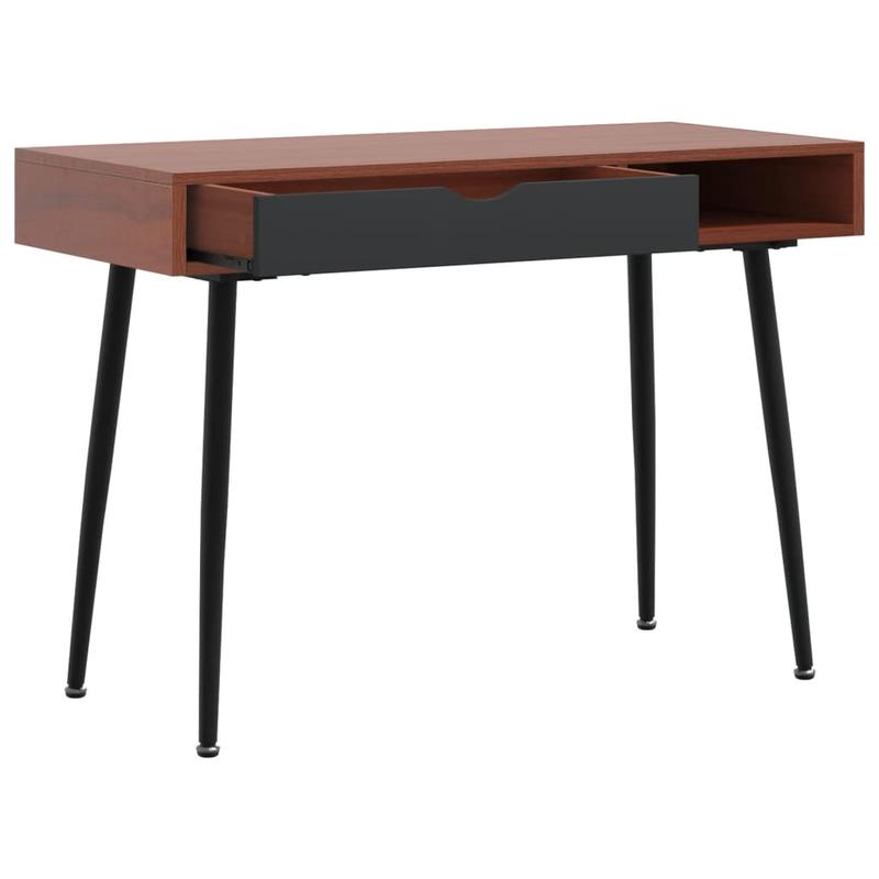 Bureau dFTordinateur avec tiroir marron 110x50x75 cm Bureau multifonctionnel moderne - Structure robuste et pratique - Design minimaliste - Style polyvalent pour tout espace intérieur