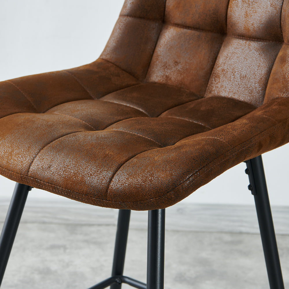 Ensemble de 2/4 chaises à dîner en velours avec dossier et accoudoirs, design scandinave vintage à motif treillis, pieds métalliques pour salon, Sièges de Salon,Mobilier de Salle à Manger pour la maison,Vintage Moderne,Style Vintage,Revêtement en Velours