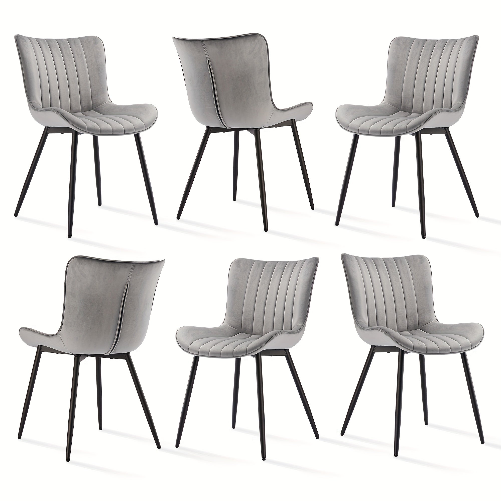 Chaises de salle à manger élégantes, sophistiquées et ergonomiques avec dossier pour le séjour, la cuisine ou la chambre - Lot de 2 / Lot de 4 / Lot de 6, Meubles de Diner Vintage